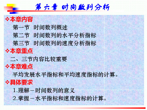 应用统计学-时间数列分析