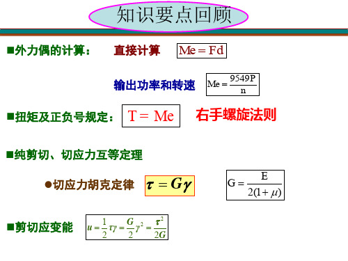 扭转强度条件