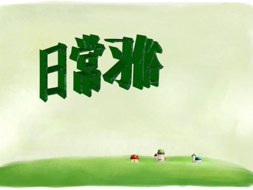 《异国习俗 日常习俗》PPT课件 ｜鲁人版 