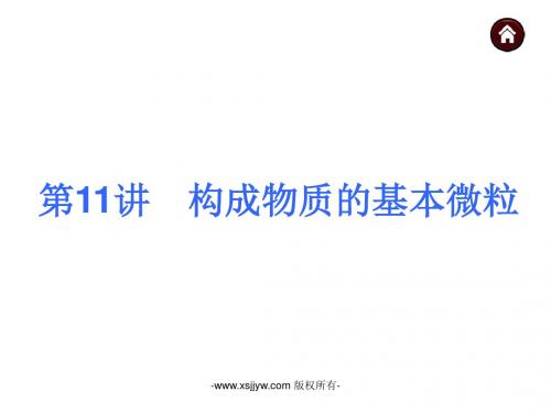 【中考夺分天天练】2015年中考化学(人教·安徽)总复习课件：构成