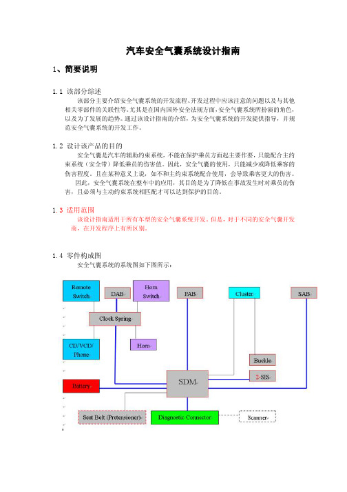 汽车安全气囊系统设计指南