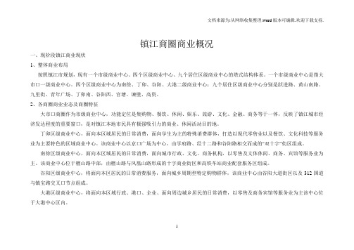 镇江商圈商业概况