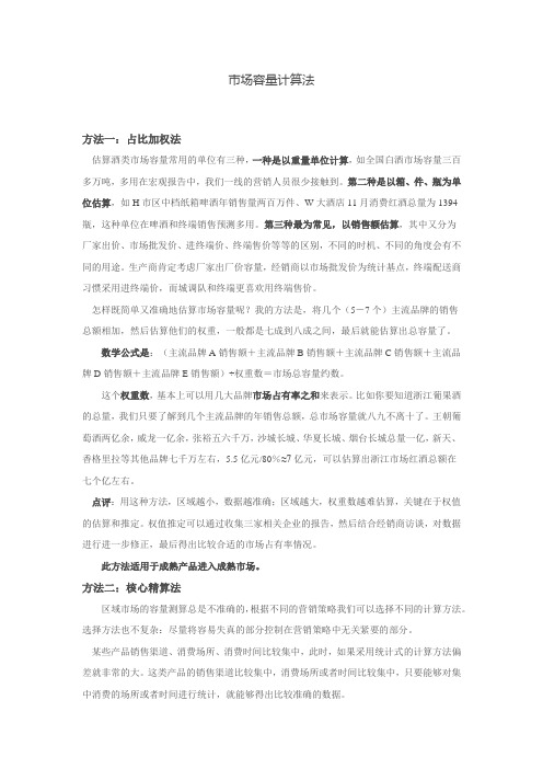 市场容量计算法