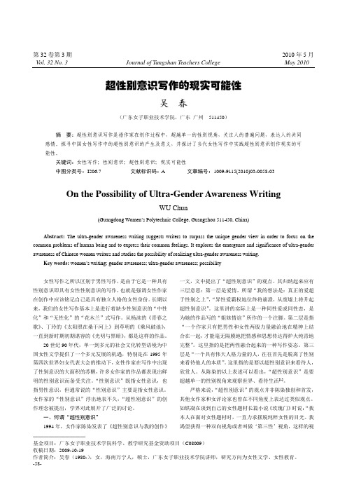 超性别意识写作的现实可能性