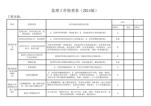 监理工作检查表2014版