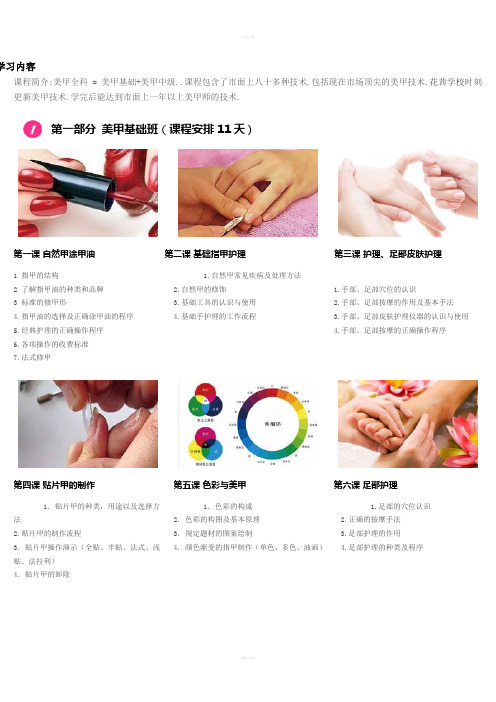 美甲学习内容