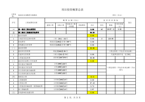 4、概算总表. (2)