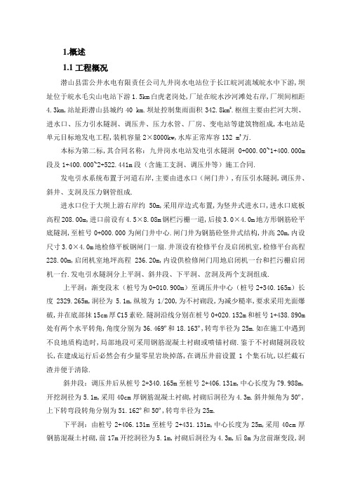 引水洞施工组织设计方案书