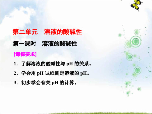 高中化学三维设计江苏专版选修4课件：专题3 第二单元 第一课时 溶液的酸碱性