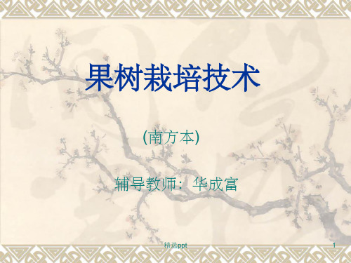 《果树栽培技术》PPT课件