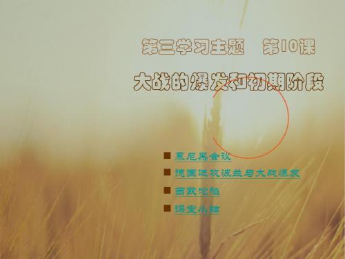 初中历史课件-九年级历史大战的爆发和初期阶段1 最新