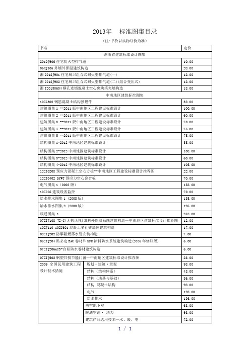 标准图集目录1母本