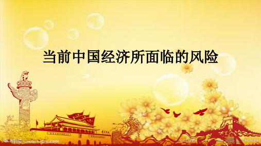当前中国经济所面临的风险