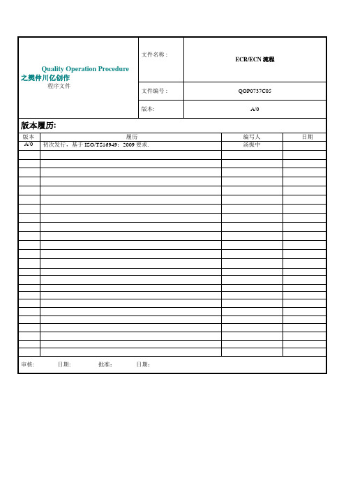 ECR和ECN流程