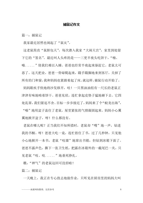 捕鼠记作文