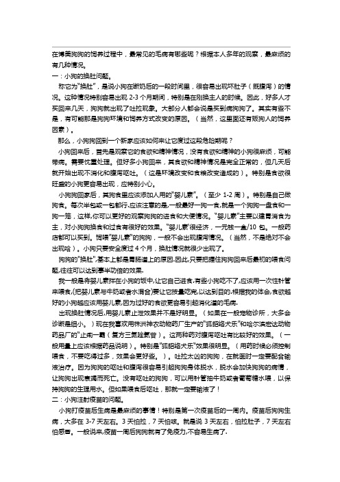 博美狗狗的常见病