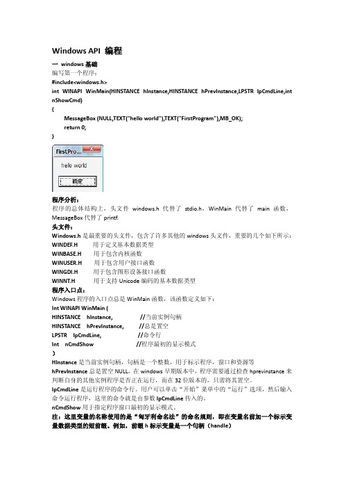 windows API编程(上)