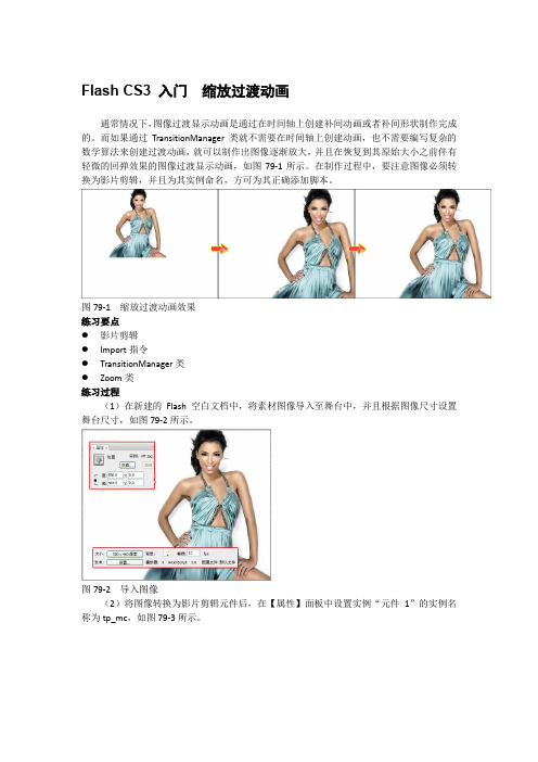 Flash CS3 入门  缩放过渡动画