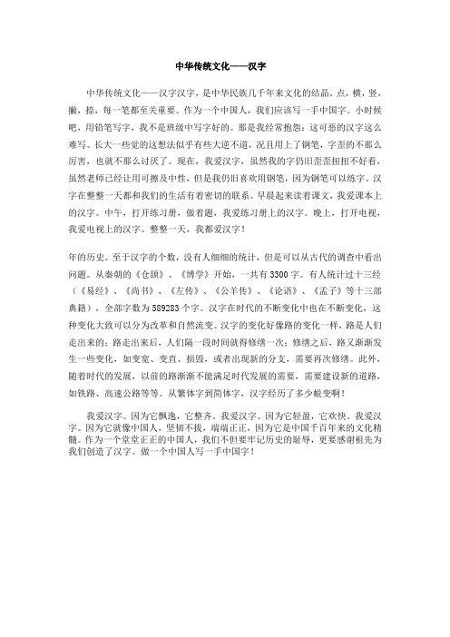 中华传统文化--汉字