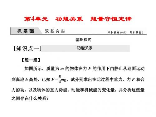 高三物理一轮复习课件：5-4功能关系 能量守恒定律