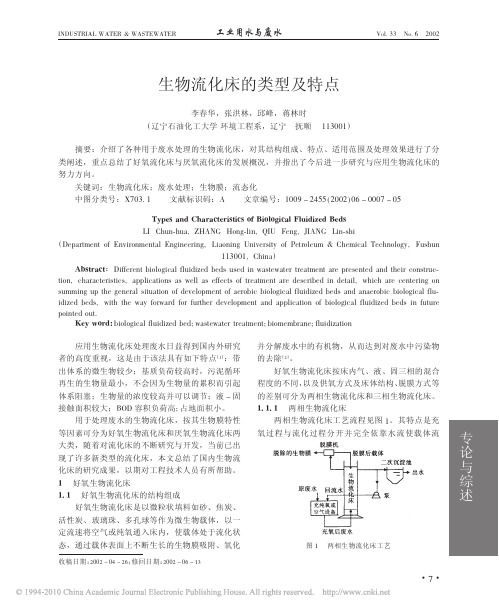 生物流化床的类型及特点