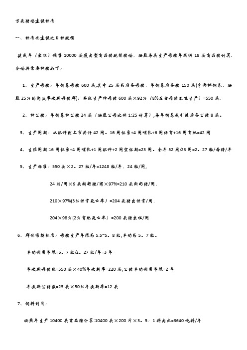 猪场建设标准---精品管理资料