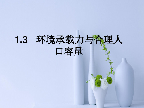 环境承载力与合理人口容量PPT教学课件