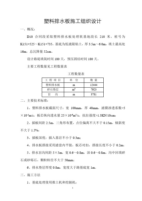 塑料排水板施工组织设计011002