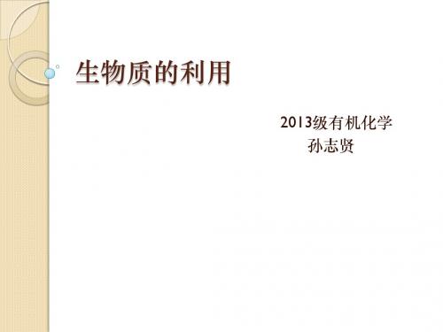 生物质的利用