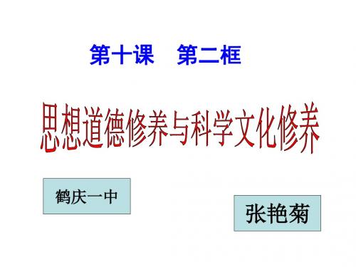 高二政治思想道德修养与科学文化修养2