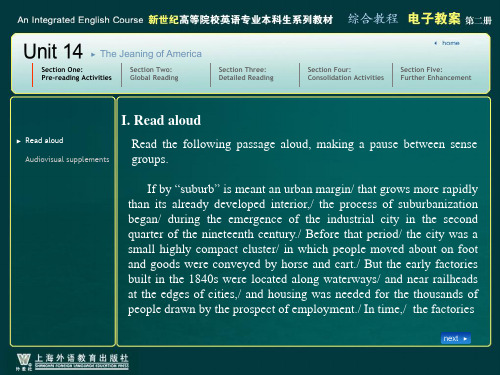 专业英语综合教程_unit 14_The Jeaning of America