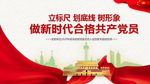 立标尺 划底线 树形象做新时代合格共产党员ppt