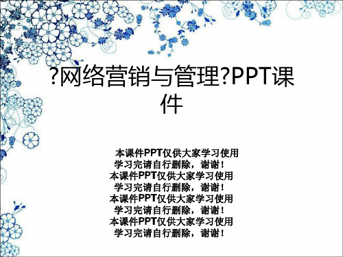 《网络营销与管理》PPT课件