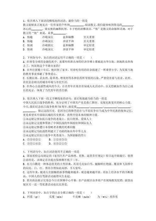 2010湖南省高考语文试卷理论考试试题及答案