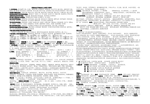 苏教版五年级语文上册归类复习资料