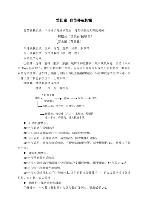 育苗移栽机械