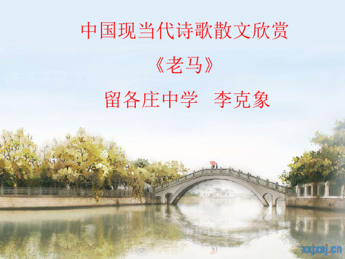 人教版高中语文“中国现代诗歌散文欣赏”第五单元 略读《老马》优秀课件(29张)(共23张PPT)