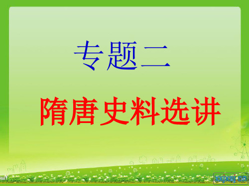 隋唐史料选讲