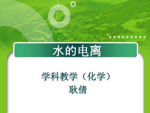 水的电离  说课ppt