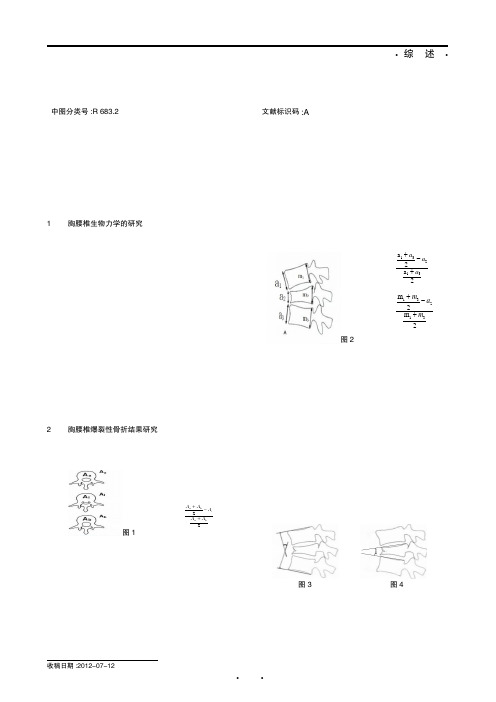 胸腰椎爆裂性骨折手术适应证的进展
