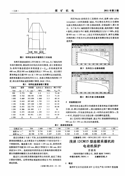 浅谈12CM15型连续采煤机的电动机保护