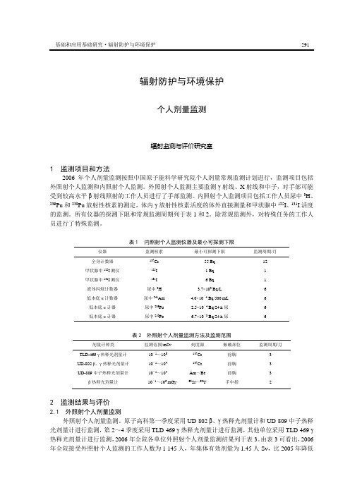 个人剂量监测
