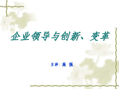 《企业领导与创新》PPT课件