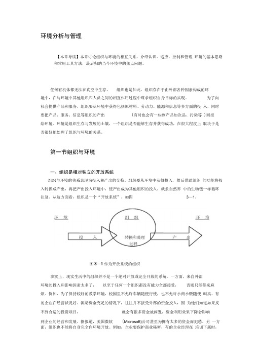 环境分析与管理(doc20页)