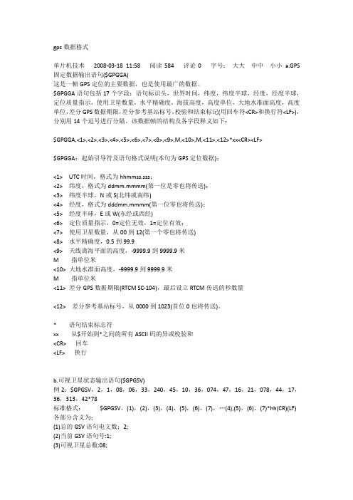 GPS数据详解