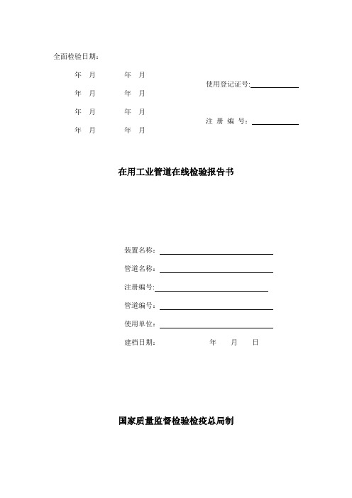 压力管道自检报告