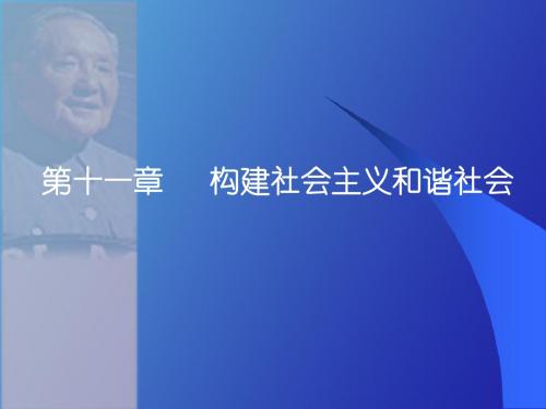 第十一章构建社会主义和谐社会