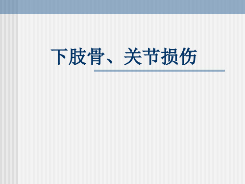 外科 下肢骨折与脱位