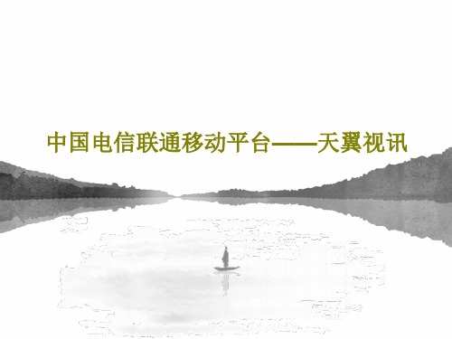 中国电信联通移动平台——天翼视讯36页PPT
