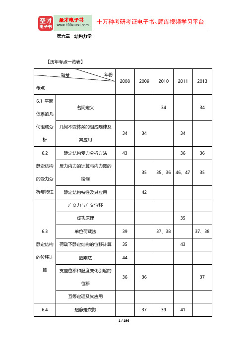 一级注册结构工程师《专业基础考试》复习全书【核心讲义+过关练习】(第六章)【圣才出品】